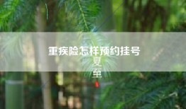 重疾险怎样预约挂号