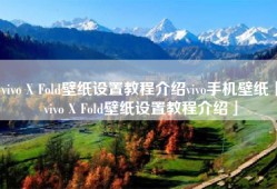 vivo X Fold壁纸设置教程介绍vivo手机壁纸「vivo X Fold壁纸设置教程介绍」