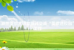 潮阳英歌大讲堂探讨交流“英歌进校园”工作