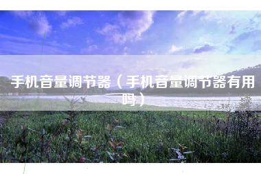 手机音量调节器（手机音量调节器有用吗）
